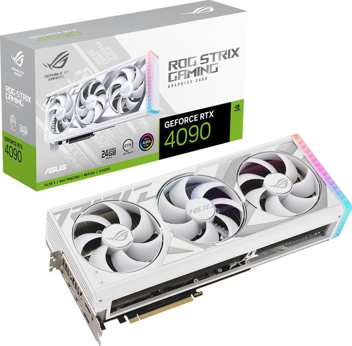 Image du produit ASUS ROG-STRIX-RTX4090-24G-WHITE,HDMI,DP,Active (24 Go)