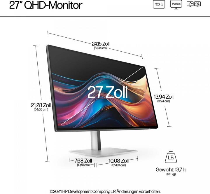 Produktbild HP 727pq (2560 x 1440 Pixel, 27")