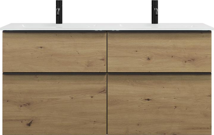 Eiche Dekor Urban / Eiche Dekor Urban, Griffleiste Schwarz Matt G0252