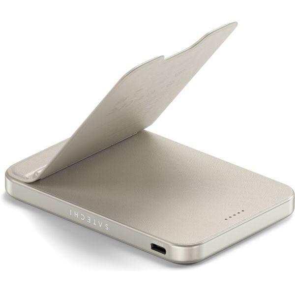 Produktbild Satechi OntheGo Magnetic Qi2 Powerbank Stand 5000 mAh Sand (5000 mAh, 15 W)