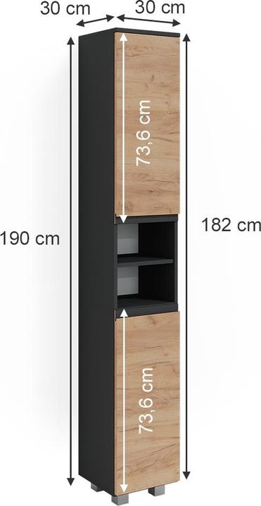 Produktbild Vicco J-Shape (30 x 30 x 190 cm)
