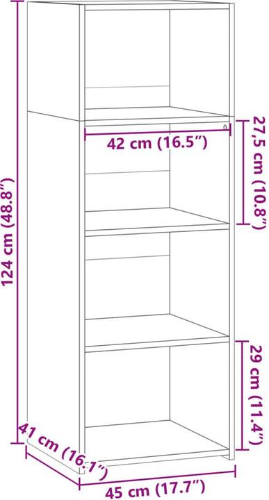 Actual product image VidaXL Highboard (45 x 41 x 124 cm)