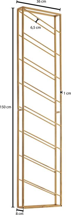 Produktbild FineBuy Weinregal FB41453 Metall Gold (8 Fl.)