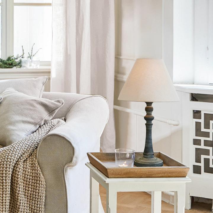 Image du produit Loberon Lampe de table Withby beige/gris antique (E27)