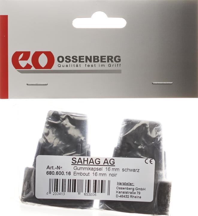 Produktbild Sahag Krückenkapseln 16mm schwarz