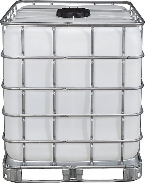 Actual product image kaiserkraft RECOBULK IBC container, UN approval, on steel frame pallet, NW 225 / NW 50. (1000 l)