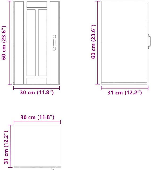 Produktbild VidaXL Madlene (30 x 31 x 60 cm)
