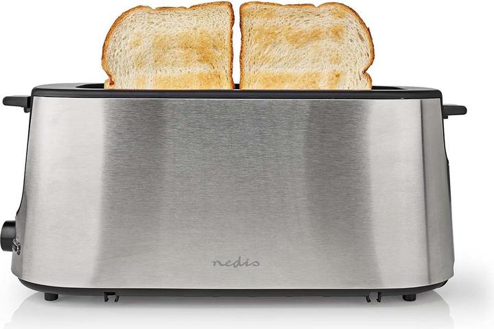 Image du produit Nedis Grille-pain Acier inoxydable Série 1 Fentes Niveaux de brunissage : 6 Fonction décongélation (Prise UE)