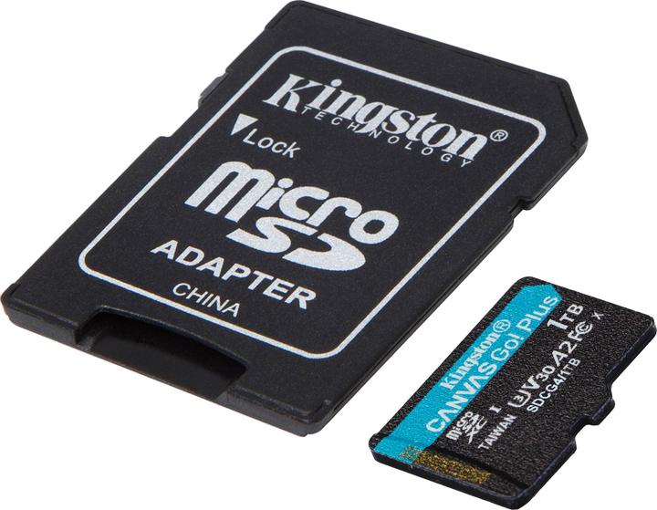 Image du produit Kingston Card Canvas Go Plus MicroSD +ADP 1TB (1000 Go, microSDXC, U3, UHS-I)