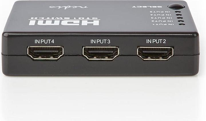 Produktbild Nedis HDMI T Schalter 5-Port Port(s) 5X HDMIT Eingang 1x HDMIT Ausgang 1080p 3.4 Gbps ABS Schwarz