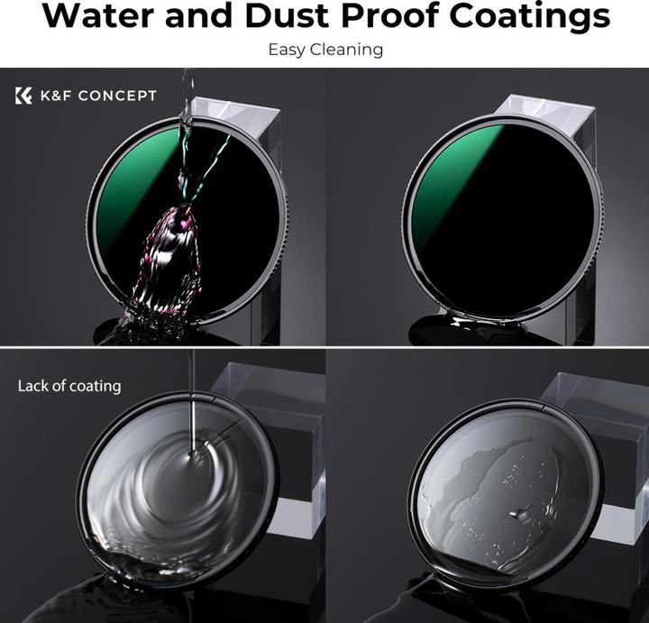 Produktbild K&F Concept ND Filter Kit ND4/8/64/1000 Nano X 67mm (KF-1633) (ND- / Graufilter, 67 mm)