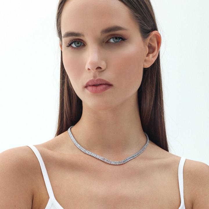 Immagine prodotto Sensora Jewelry Collana Baguette (Acciaio inossidabile)