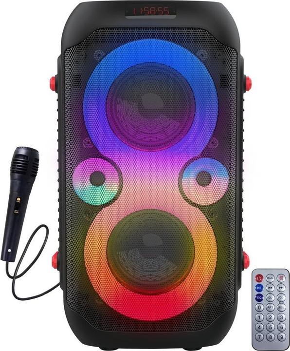 Produktbild Esperanza EP156 BT FM LED RGB KARAOKE Lautsprecher schwarz 20W (5 h, Batteriebetrieb)