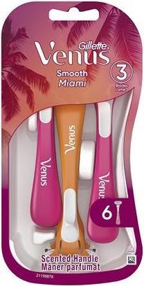 Actual product image Gillette Venus Smooth Miami Disposable Razors - 6 Pieces