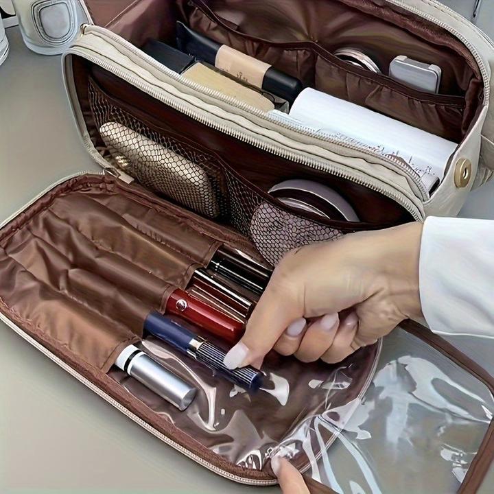 Immagine prodotto Only-Bags.Store Borsa per cosmetici in similpelle con grande capacità - idrorepellente, resistente allo sporco e