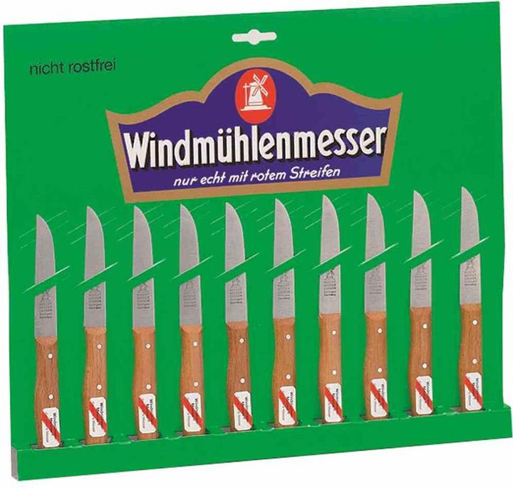 Actual product image Windmühle WINDMÜHLEN Kitchen Knife Card with 10 knives straight blade 85 mm (8.50 cm)