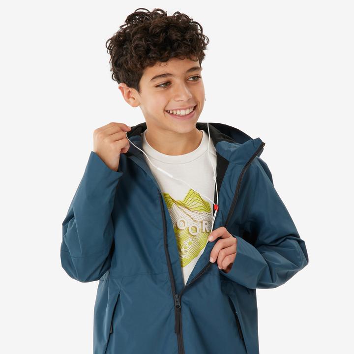 Actual product image Quechua Wanderjacke MH500 Kinder Gr. 122–170 wasserdicht Wandern blau