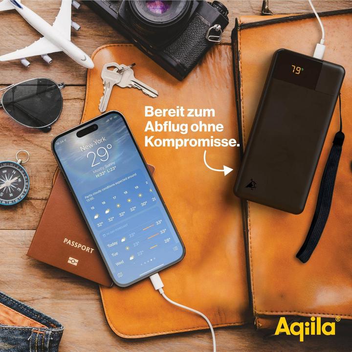Actual product image Aqiila Powerbird B20B - Powerbank 20000 mAh, 20W - Black (20000 mAh, 20 W, 74 Wh)