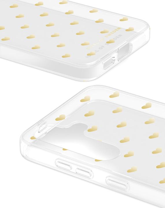 Produktbild iDeal Of Sweden Clear Case Mid - Golden Hearts (Samsung Galaxy S24)