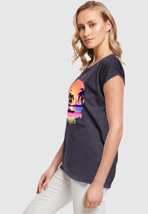 Actual product image Merchcode Ladies Summer Vibes Sunset Extended Shoulder Tee - 116527 (M)