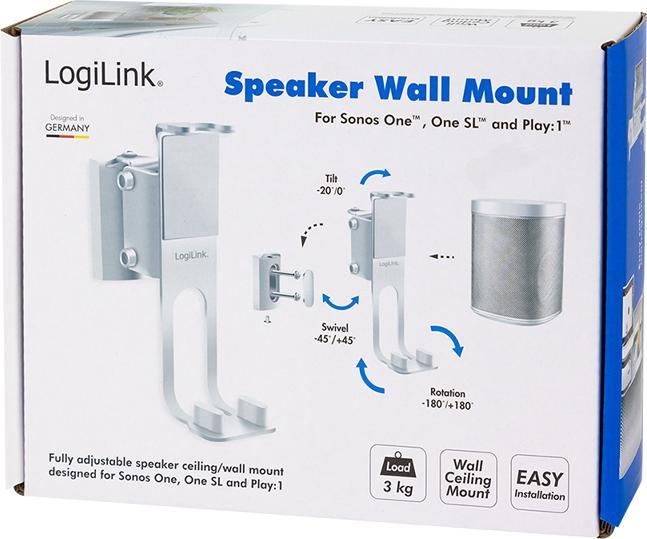 Produktbild LogiLink BP0119W (1 Stk., Wandmontage, Drehbar, Schwenkbar, Neigbar)