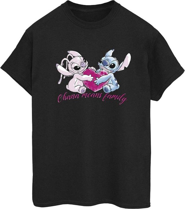 Disney Lilo And Stitch Ohana Heart With Angel TShirt (S)