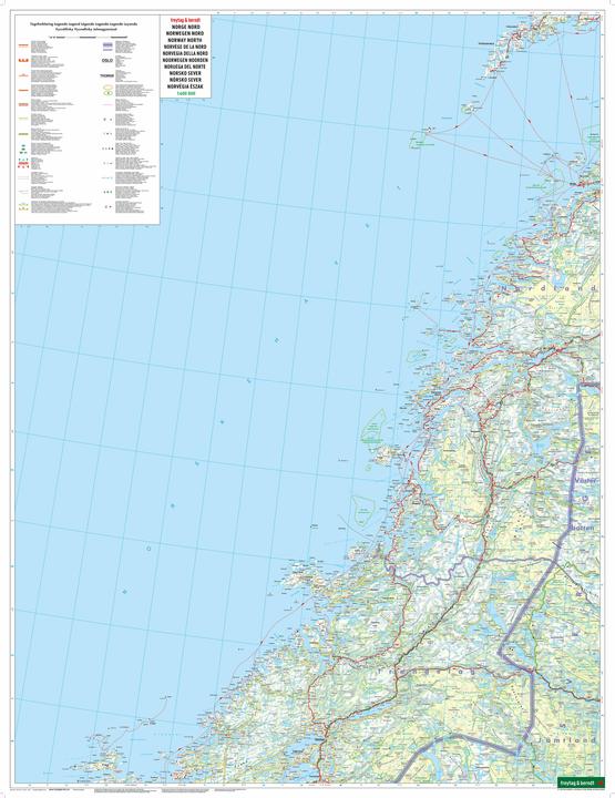Image du produit Norvège Nord, carte routière 1:400.000, freytag & berndt
