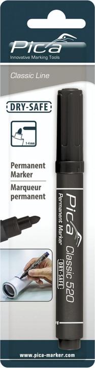 Produktbild Pica Permanentmarker 1-4mm, Rund spitze, schwarz / SB (Schwarz, SB)