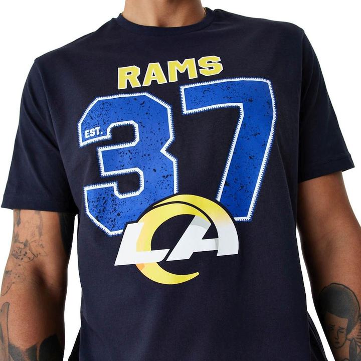Actual product image New Era NFL Shirt - DISTRESSED Los Angeles Rams navy (S)