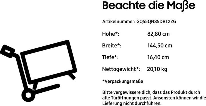 Produktbild Samsung GQ55QN85DBT (55", QN85D, NeoQLED, 4K, 2024)