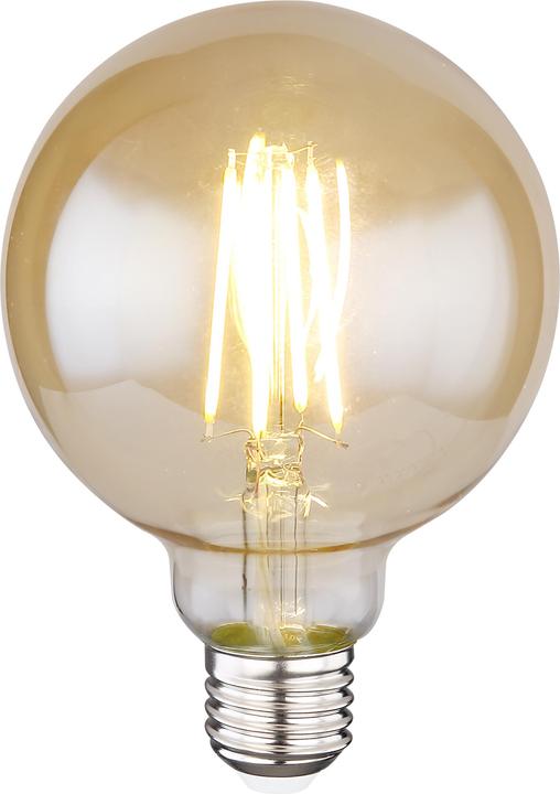 Globo LED Leuchtmittel Glas Amber, 1xe27 LED (E27, 7 W, 5 x, F)