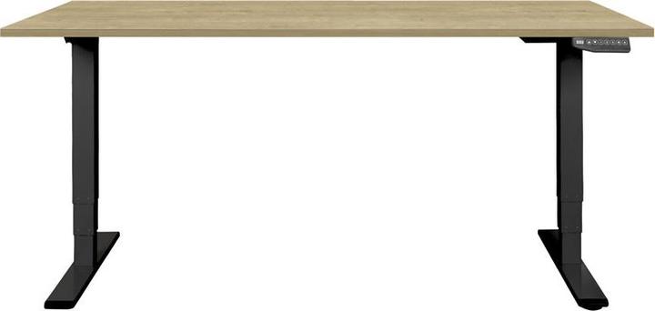 Produktbild Contini höhenverstellbarer Bürotisch 1.4x0.8m Eiche / Gestell schwarz