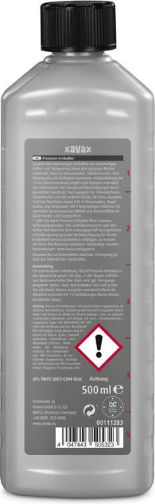 Actual product image Xavax Premium descaler for fully automatic coffee machines, liquid with amidosulphonic acid, 500ml (500 ml)