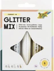 Produktbild Folia Glitterset Pulver gold/silber/weiss