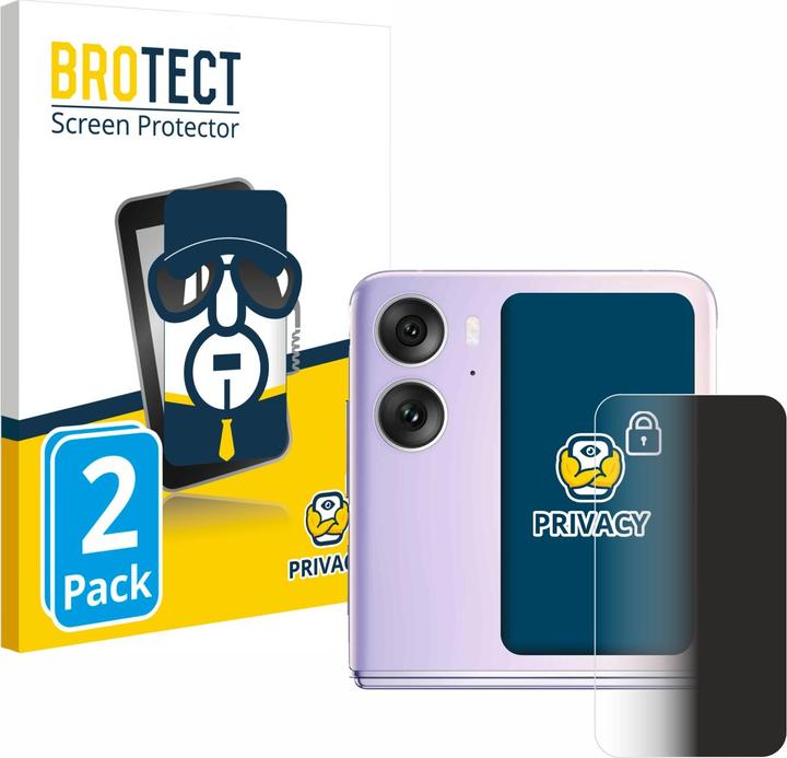 Actual product image BROTECT Anti-spy privacy film Blue light protection film (2 Piece, Oppo Find N2 Flip)