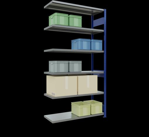 Actual product image Schulte Lagertechnik MULTIplus250 boltless add-on bay system with length bolts