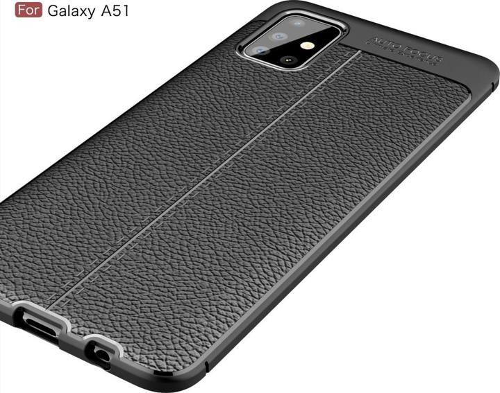 Actual product image Screenguard Samsung Galaxy A51 4G Case Leather Design TPU Cover (Samsung Galaxy A51)