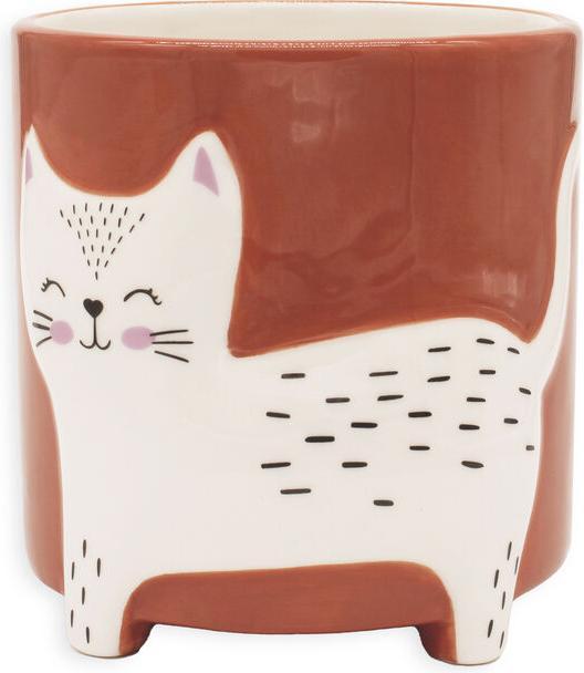 Actual product image Winkee Animal flower pot cat (14 cm)