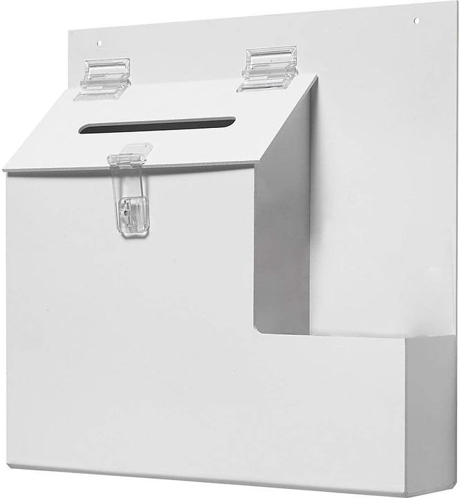 Deflecto Action box with insert, lock White (W x H x D) 355 x 360 x 90mm 1pc.