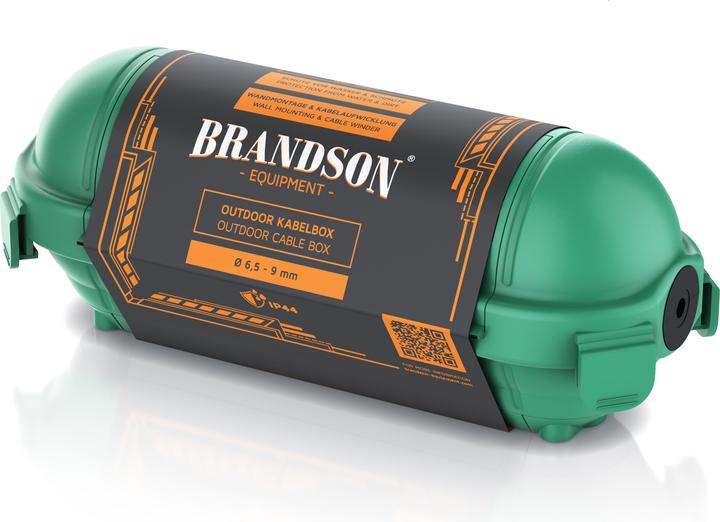 Produktbild Bearware 2x Kabelbox outdoor grün, IP44 Garten Schutzbox wetterbeständig für Verlängerungskabel, 210mm x 85mm
