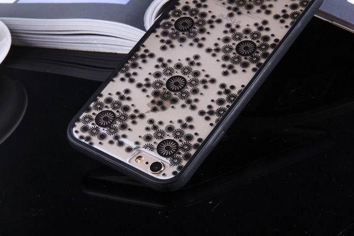Produktbild König Design Huawei P9 Lite Handy Hülle Mandala Case Schutzhülle Cover Motiv Flocken Schwarz (Apple iPhone 14 Plus)