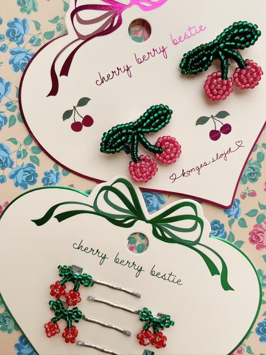 Image du produit Konges Slojd 2Pack Pearly Cherry Haarspangen