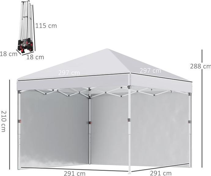 Produktbild Swisshandel24 Sandsackpavillon (297 cm, 297 cm)