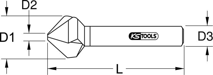 Produktbild KS Tools HSS TiN Kegel- und Entgratsenker (7 mm)