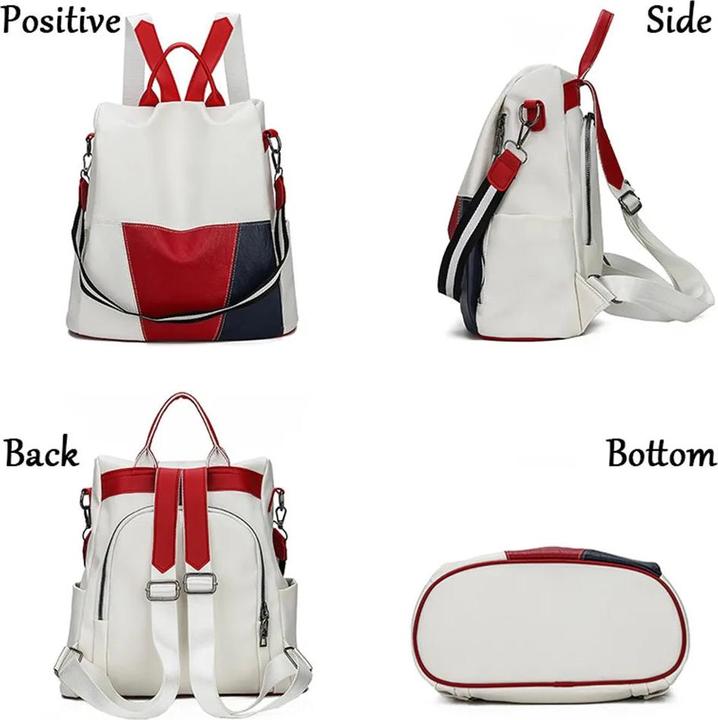 Only-Bags.Store Hochwertiger Lederrucksack Anti-Diebstahl-Reiserucksack Grosse Kapazität Schulranzen für Teenager