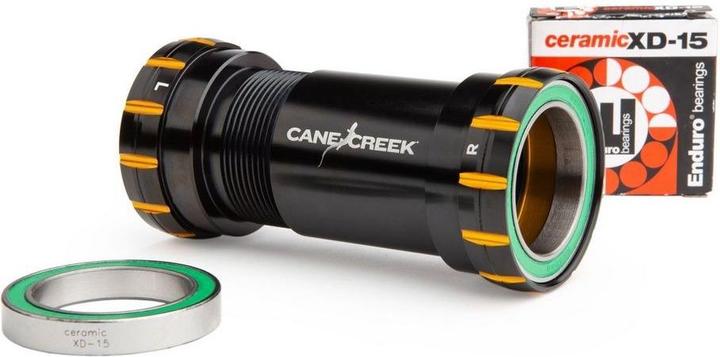 Cane Creek Hellbender 110 BSA30 bottom bracket, ceramic, thread fit, 30mm, 68/73mm, black/gold