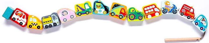Produktbild Cubika Holzfädelspiel fliegende Autos (Deutsch, Englisch, Französisch, Italienisch)
