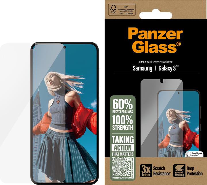 Produktbild PanzerGlass Ultra Wide Fit (1 Stück, Samsung Galaxy S25)