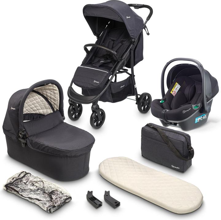 BabyGo Style 3in1 - Combi Kinderwagen - Zwart