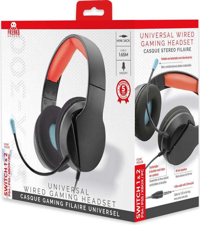 Actual product image Freaks and Geeks FREAKS SWITCH 2/PS5/PS4/XBX Cuffie Wired Gaming SPX-300